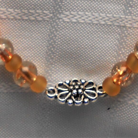 No755 Handmade necklace with Tibetan silver charm and earrings - Picture 3 of 5